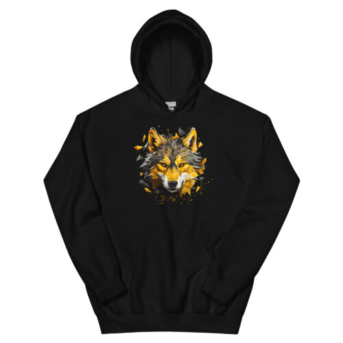 Geometric wolf hoodie