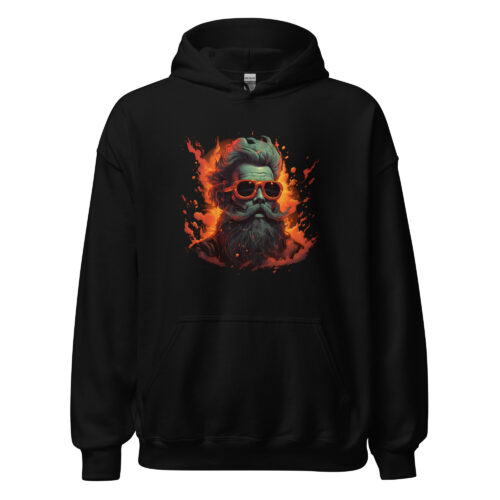 Burnin portrait hoodie
