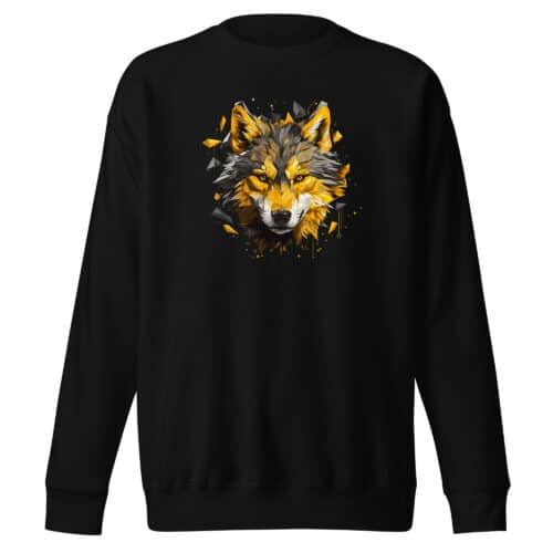 Geometric wolf sweater