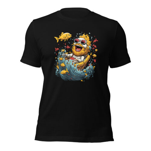 Mad fish and fisherman T-shirt